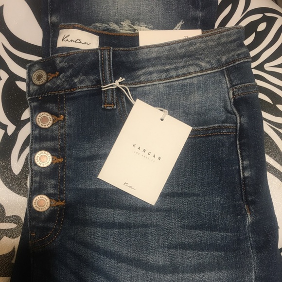 New! Kancans button fly distressed jeans - Picture 4 of 6